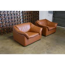 Pair Of Leather Lounge Chairs By Metropolitan Furniture Co Chair Club Chairs Furniture