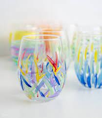 Diy Painted Wine Glasses From The