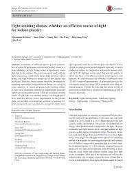 Best led grow lights 2020: Pdf Light Emitting Diodes Whether An Efficient Source Of Light For Indoor Plants