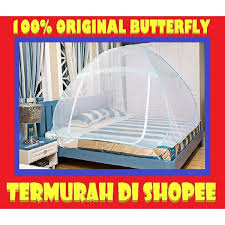 Kelambu Lipat Butterfly Mosqouito Kenbis Ukuran 200x200 180x200 160x200 Dan 120x200 Kelambu Tenda Shopee Indonesia