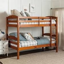 Bunk bed hardware kit home depot. Walker Edison Furniture Company Traditional Solid Wood Twin Over Twin Bunk Bed Cherry Bwstotch The Home Depot