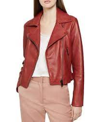 Reiss Sadie Leather Biker Jacket Women Bloomingdale S Biker Jacket Jackets Red Leather Jacket