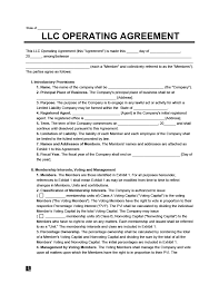 Legal definition for operating agreement: Llc Operating Agreement Free Llc Operating Agreement Template