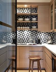 This dark on light blue combination from ugly drinks shows that blue can be fun, too. Hot Look 40 Light Wood Kitchens We Love House Home