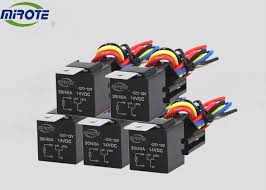 5 pack 12 volt dc 30 40 amp sealed relay metal tab car audio alarm audiopipe. 30 Amp 40 Amp Automotive Relay Socket 12 Volt 24volt With Harness And Metal Backrest