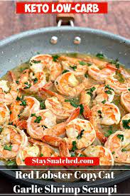 Easy Keto Low Carb Red Lobster Copycat Garlic Shrimp Scampi Is A Quick And Easy Recipe That Provides St Video Cooked Shrimp Recipes Scampi Recipe Shrimp Recipes Easy