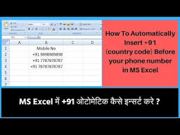 excel phone number format with country code add area codes to phone number in ms excel