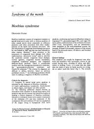 Pubmed journal articles for moebius syndrome were found in prime pubmed. Moebius Syndrome Journal Of Medical Genetics