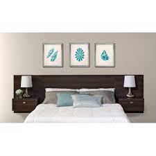This 3 in 1 floating headboard with 2 nightstands maximizes your available floor space with it's elevated, off the floor design. King Size Floating Headboard With Nightstands In Espresso Fastfurnishings Com