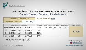 O inss é responsável pelo o pagamento de alguns benefícios a tabela inss 2021 segue os mesmos critérios dos anos antecedentes, levando em consideração o último número do cartão de pagamento, não. Tabela Inss 2020 Planilha Para Simulacao De Calculo Com Aliquotas Progressivas Blog Praticas De Pessoal
