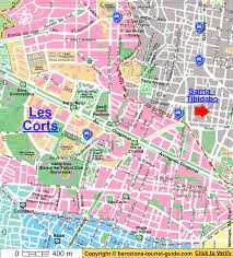 Entre finales del siglo xix y principios del xx se agregaron a la ciudad condal diversos municipios limítrofes: Karte Zeigt Lage Der Bsm Parkplatze In Les Corts Barcelona Katalonien Spanien