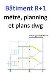 Exemple Projet Batiment Avec Metre Planning Et Plans Dwg Planning Chantier Genie Civil Batiment