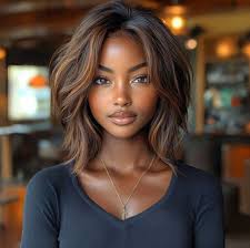 Wear and Go Wigs Glueless Layered Golden Brown Bob Wigs Pre Cut Lace 100%  Human