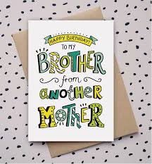 Birthday Card Drawing Ideas For Mom Brother From Another Mother Birthday Card Doodle Hand Drawn Type Birthday Cards For Brother Birthday Gifts For Brother Cool Birthday Cards