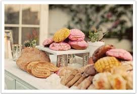 Pan Dulce Table But In Baskets On Colored Tissue Paper Mexican Dessert Table Dessert Table Kinds Of Desserts