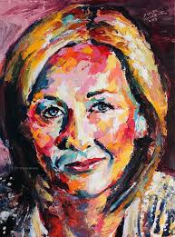 J K Rowling Original Oil Painting Derek Russell Art Oil Painting Painting