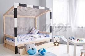 Bett ist konzipiert nach montessori ausbildung möbel prinzipien für patio decorating ideas, wood fence ideas, cool backyard fence decorations before you can consider patio decorating. Fussball Bett Kinderbett Mit Schublade 1594 Minimidi Design