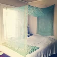 Turquoise Bengali Sari Bed Canopy Wohnen Sari Baldachin