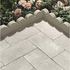 Shop White Scallop Edging Stone Common 6 In X 16 In Actual Lowes Landscaping Plastic Garden Edging Concrete Landscape Edging