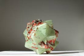 Art Deco Star Glass Globe Czech Glass Lampshade Green Marbled Glass Lamp Shade Glass Lamp Shade Glass Globe Art Deco