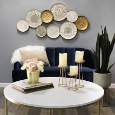 Stratton Home Decor Soho Metal Plates Statement Wall Dcor S23707 The Home Depot In 2021 Dinning Room Wall Decor Plates On Wall Stratton Home Decor