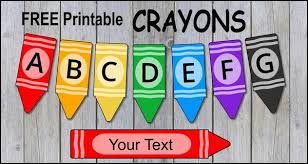 In addition to being fun, this alphabet activities for preschoolers help kids work on strengthening fine motor skills they will need for writing letters before. Crayon Banner Printable Letters Numbers And Alphabet Patterns Monograms Stencils Diy Projects