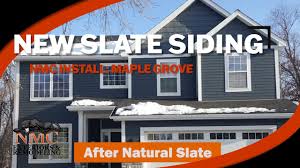 Tando stack stone lewiston crest and beach house shakes hateras. Nmc Installs New Natural Slate Siding In Maple Grove Youtube