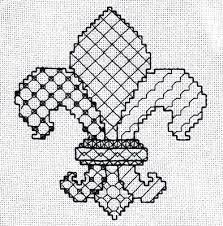 Fleur de lis ~ free pdf cross stitch pattern. Fleur De Lys Blackwork Pattern By Anne Peden