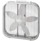 Steel Portable Box/Floor Fan, 3-Speed, White, 20-in Lasko