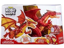 Robo Alive Fire Breathing Dragon Robotic Pet Figure Red Zuru Toys - ToyWiz