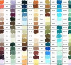 45 specific macco paint colors chart