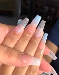 1textured rose coffin shaped nails. Butterfly White Short Coffin Nails Nails Acrylic Cute Nails Simple Nails Nails