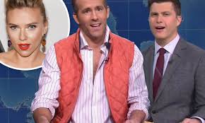 Here, we take a look at the timeline of their relationship, from the first meeting in 2010 to the present day. Colin Jost And His Fiancee Scarjo S Ex Ryan Reynolds Share Screentime Together On Snl Daily Mail Online