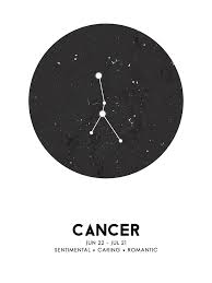 On the bad side, cancers are overly sensitive, moody, and vindictive. Zodiac Poster Cancer Print Night Sky Stars Cancer Traits Mixed Media By Studio Grafiikka