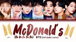 Discover more posts about bts mcdonalds. Bts ë°©íƒ„ì†Œë…„ë‹¨ Mcdonald S Ba Da Ba Ba Ba Lyrics Full Audio Mcd Bts X Mcdonalds Youtube