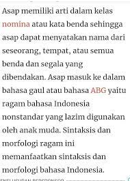 Apa Arti Dari Kata Asap Brainly Co Id