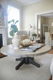 Coffee tables were actually imported from the west and first used as garden tables for drinking tea outdoors. Diy Round Coffee Table Liz Marie Blog