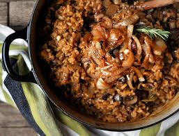 Recipe Baked Mushroom Risotto With Caramelized Onions Recipe Baked Mushrooms Recipes Mushroom Risotto