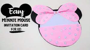 All too colorful and all too joyous, you can never go wrong with this one theme. Kids Party Invitation Card Idea Mickey Minnie Themed Handmade Baby Birthday Invitation Card Youtube