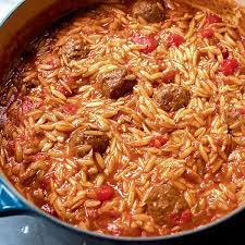 Nigella Lawson S Meatballs With Orzo Recipe Nigella Lawson Recipes Recipes Nigella Lawson Meatballs