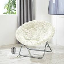 Urban Shop Mongolian Faux Fur Oversized Moon Chair Walmart Com In 2020 Moon Chair Urban Shop Comfy Chairs