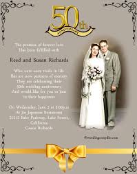 Congratulations on fifty years of unforgettable moments. 50th Wedding Anniversary Party Invitation Wording Wordings And Messages