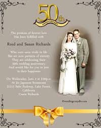 Congratulations on fifty years of unforgettable moments. 50th Wedding Anniversary Party Invitation Wording Wordings And Messages
