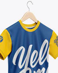 Download T Shirt On Hanger Mockup Half Side View In Apparel Mockups On Yellow Images Object Mockups