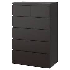 Malm Commode 6 Tiroirs Brun Noir 80x123 Cm Ikea Commode 6 Tiroirs Malm Ikea Malm