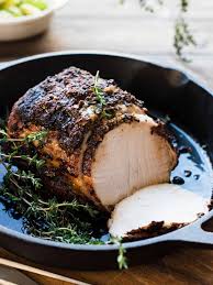 Roast Pork Loin With Balsamic Dijon Thyme Is A Simple Flavorful Dinner That Can Easily Be Cooked Pork Roast Recipes Pork Loin Recipes Oven Pork Loin Roast