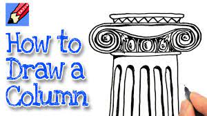 How To Draw An Ionic Column Real Easy - Youtube
