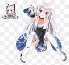Share the best gifs now >>>. Cute Anime Girl With White Hair And Purple Eyes Free Transparent Png Clipart Images Download