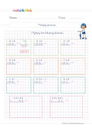 This worksheet has word problems to solve multiplying decimals by single digit numbers. Multiplying And Dividing Decimals Worksheets 6th Grade Pdf Math Skills For Kids
