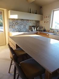 Cuisine Ateliers Poivre D Ane Chene Billot Ilot Contemporain Amenagement Interieur Cuisine Billot
